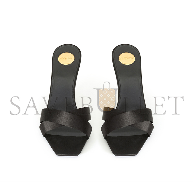 YSL OPYUM MULES IN SATIN CREPE 8189319QAB11000